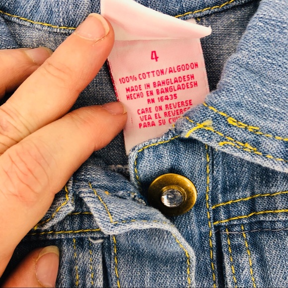 Nannette Kids chambray jacket size 4 - Picture 3 of 6